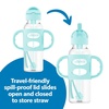 image:imageDr Browns Milestones Narrow Sippy Straw Bottle SpillProof with 100 Silicone Handles and Weighted Straw 8 oz250 mL Gray 6mGreen