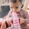 image:imageDr Browns Milestones Narrow Sippy Straw Bottle SpillProof with 100 Silicone Handles and Weighted Straw 8 oz250 mL Gray 6mPink  Pink