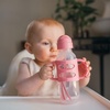 image:imageDr Browns Milestones Narrow Sippy Straw Bottle SpillProof with 100 Silicone Handles and Weighted Straw 8 oz250 mL Gray 6mPink  Pink
