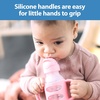 image:imageDr Browns Milestones Narrow Sippy Straw Bottle SpillProof with 100 Silicone Handles and Weighted Straw 8 oz250 mL Gray 6mPink