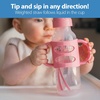 image:imageDr Browns Milestones Narrow Sippy Straw Bottle SpillProof with 100 Silicone Handles and Weighted Straw 8 oz250 mL Gray 6mPink