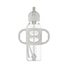 image:imageDr Browns Milestones Narrow Sippy Straw Bottle SpillProof with 100 Silicone Handles and Weighted Straw 8 oz250 mL Gray amp Green 6m