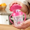 image:imageDr Browns Milestones Soft Spout Sippy Cup with Handles BPAFree Pink Bunny HeroPink Rainbow