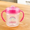 image:imageDr Browns Milestones Soft Spout Sippy Cup with Handles BPAFree Pink Bunny HeroPink Rainbow