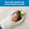 image:imageDr Browns Milestones Straw to 360 Convertible Toddler Training Cup Set with Interchangeable Silicone Straw and 360 Degree Cup Lids Blue Ocean 10 oz300 mL BPAFree 9m 2PackGreen Blue