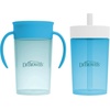 image:imageDr Browns Milestones Straw to 360 Convertible Toddler Training Cup Set with Interchangeable Silicone Straw and 360 Degree Cup Lids Blue Ocean 10 oz300 mL BPAFree 9m 2PackBlue Ocean Set