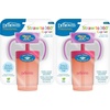 image:imageDr Browns Milestones Straw to 360 Convertible Toddler Training Cup Set with Interchangeable Silicone Straw and 360 Degree Cup Lids Blue Ocean 10 oz300 mL BPAFree 9m 2PackPink Coral