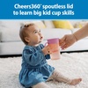 image:imageDr Browns Milestones Straw to 360 Convertible Toddler Training Cup Set with Interchangeable Silicone Straw and 360 Degree Cup Lids Blue Ocean 10 oz300 mL BPAFree 9m 2PackPink Coral