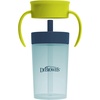 image:imageDr Browns Milestones Straw to 360 Convertible Toddler Training Cup Set with Interchangeable Silicone Straw and 360 Degree Cup Lids Blue Ocean 10 oz300 mL BPAFree 9m 2PackGreen Blue