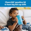 image:imageDr Browns Milestones Straw to 360 Convertible Toddler Training Cup Set with Interchangeable Silicone Straw and 360 Degree Cup Lids Blue Ocean 10 oz300 mL BPAFree 9m 2PackOcean BluesGreen Blues