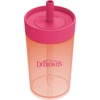 image:imageDr Browns Milestones Straw to 360 Convertible Toddler Training Cup Set with Interchangeable Silicone Straw and 360 Degree Cup Lids Blue Ocean 10 oz300 mL BPAFree 9m 2PackCoral Pink Set