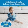 image:imageDr Browns Milestones Straw to 360 Convertible Toddler Training Cup Set with Interchangeable Silicone Straw and 360 Degree Cup Lids Blue Ocean 10 oz300 mL BPAFree 9m 2PackOcean Blue