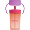 image:imageDr Browns Milestones Straw to 360 Convertible Toddler Training Cup Set with Interchangeable Silicone Straw and 360 Degree Cup Lids Blue Ocean 10 oz300 mL BPAFree 9m 2PackPink Coral