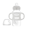 image:imageDr Browns Milestones WideNeck Sippy Spout Bottle with 100 Silicone Handles EasyGrip Handles with Soft Sippy Spout 9oz270mL LightPink amp Ecru 2Pack 6mGrayLightBlue