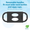 image:imageDr Browns Milestones WideNeck Sippy Spout Bottle with 100 Silicone Handles EasyGrip Handles with Soft Sippy Spout 9oz270mL LightPink amp Ecru 2Pack 6mEcruBlack