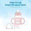 image:imageDr Browns Milestones WideNeck Sippy Spout Bottle with 100 Silicone Handles EasyGrip Handles with Soft Sippy Spout 9oz270mL LightPink amp Ecru 2Pack 6mEcruLightPink