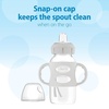 image:imageDr Browns Milestones WideNeck Sippy Spout Bottle with 100 Silicone Handles EasyGrip Handles with Soft Sippy Spout 9oz270mL LightPink amp Ecru 2Pack 6mGrayGreen