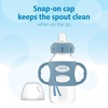 image:imageDr Browns Milestones WideNeck Sippy Spout Bottle with 100 Silicone Handles EasyGrip Handles with Soft Sippy Spout 9oz270mL LightPink amp Ecru 2Pack 6mGrayLightBlue