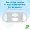 image:imageDr Browns Milestones WideNeck Sippy Spout Bottle with 100 Silicone Handles EasyGrip Handles with Soft Sippy Spout 9oz270mL LightPink amp Ecru 2Pack 6mGrayLightBlue