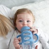 image:imageDr Browns Milestones WideNeck Sippy Spout Bottle with 100 Silicone Handles EasyGrip Handles with Soft Sippy Spout 9oz270mL LightPink amp Ecru 2Pack 6mGrayLightBlue