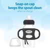 image:imageDr Browns Milestones WideNeck Sippy Spout Bottle with Silicone Handles 9 oz270 mL Ecru 1PackBlack