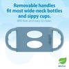 image:imageDr Browns Milestones WideNeck Sippy Spout Bottle with Silicone Handles 9 oz270 mL Ecru 1PackBlue