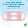 image:imageDr Browns Milestones WideNeck Sippy Spout Bottle with Silicone Handles 9 oz270 mL Pink 1Pack1 Pack  Light Pink