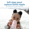 image:imageDr Browns Milestones WideNeck Sippy Spout Bottle with Silicone Handles 9 oz270 mL Pink 1PackLightPink  LightPink