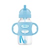 image:imageDr Browns Milestones WideNeck Sippy Straw Bottle with 100 Silicone Handles and Weighted Straw 9 oz270 mL Blue 6mBlue