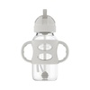 image:imageDr Browns Milestones WideNeck Sippy Straw Bottle with 100 Silicone Handles and Weighted Straw 9 oz270 mL Blue 6mGray  Blue