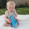 image:imageDr Browns Milestones WideNeck Sippy Straw Bottle with 100 Silicone Handles and Weighted Straw 9 oz270 mL Blue 6mGray  Blue