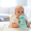 image:imageDr Browns Milestones WideNeck Sippy Straw Bottle with 100 Silicone Handles and Weighted Straw 9 oz270 mL Blue 6mGray  Green