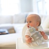 image:imageDr Browns Milestones WideNeck Sippy Straw Bottle with 100 Silicone Handles and Weighted Straw 9 oz270 mL Blue 6mGray  Green