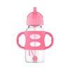 image:imageDr Browns Milestones WideNeck Sippy Straw Bottle with 100 Silicone Handles and Weighted Straw 9 oz270 mL Blue 6mGray  Pink