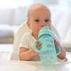 image:imageDr Browns Milestones WideNeck Sippy Straw Bottle with 100 Silicone Handles and Weighted Straw 9 oz270 mL Blue 6mGreen
