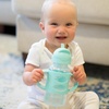 image:imageDr Browns Milestones WideNeck Sippy Straw Bottle with 100 Silicone Handles and Weighted Straw 9 oz270 mL Blue 6mGreen