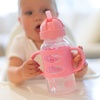 image:imageDr Browns Milestones WideNeck Sippy Straw Bottle with 100 Silicone Handles and Weighted Straw 9 oz270 mL Blue 6mPink