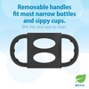 image:imageDr Browns Narrow Baby Bottle Handles 100 Silicone Easy Grip Removable Handles for Bottle to Sippy Cup Transition BlackEcruPink 3Pack 4mBlack
