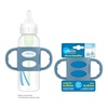 image:imageDr Browns Narrow Baby Bottle Handles 100 Silicone Easy Grip Removable Handles for Bottle to Sippy Cup Transition BlackEcruPink 3Pack 4mBlue