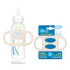 image:imageDr Browns Narrow Baby Bottle Handles 100 Silicone Easy Grip Removable Handles for Bottle to Sippy Cup Transition BlackEcruPink 3Pack 4mEcru