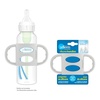 image:imageDr Browns Narrow Baby Bottle Handles 100 Silicone Easy Grip Removable Handles for Bottle to Sippy Cup Transition BlackEcruPink 3Pack 4mGray