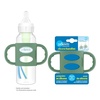 image:imageDr Browns Narrow Baby Bottle Handles 100 Silicone Easy Grip Removable Handles for Bottle to Sippy Cup Transition BlackEcruPink 3Pack 4mGreen