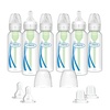 image:imageDr Browns Natural Flow AntiColic OptionsNarrow 8oz250mL Baby Bottle  Lovey Gift Set with Level 1 Slow Flow Nipples PinkClear
