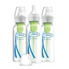 image:imageDr Browns Natural Flow AntiColic OptionsNarrow 8oz250mL Baby Bottle  Lovey Gift Set with Level 1 Slow Flow Nipples PinkWoodland Animals