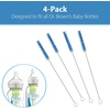 image:imageDr Browns Natural Flow Reusable Baby Bottle Vent System and Reservoir Cleaning Bristle Brush BPA Free Blue Brushes 4Pack4 Pack