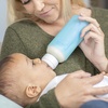 image:imageDr Browns Options Narrow Glass Bottle Sleeve 100 Silicone Blue BPAFree 8 oz 1PackBlue