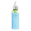 image:imageDr Browns Options Narrow Glass Bottle Sleeve 100 Silicone Blue BPAFree 8 oz 1PackBlue