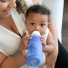 image:imageDr Browns Options Narrow Glass Bottle Sleeve 100 Silicone Blue BPAFree 8 oz 1PackGlow  8 oz  1Pack