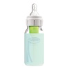 image:imageDr Browns Options Narrow Glass Bottle Sleeve 100 Silicone Blue BPAFree 8 oz 1PackMint