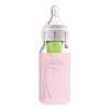 image:imageDr Browns Options Narrow Glass Bottle Sleeve 100 Silicone Blue BPAFree 8 oz 1PackPink